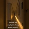 WOBANE Dual Motion Activated LED Strip Light,Rechargeable 16.4ft Light Strip,Battery