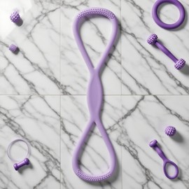 Stretchy Bands for Exercise,Figure 8 Fitness Resistance Bands - Body Stretching Flexbands Tension Rope Arm Exerciser Chest Expander for Indoor Outdoor Travel Office Yoga Gym Pilates