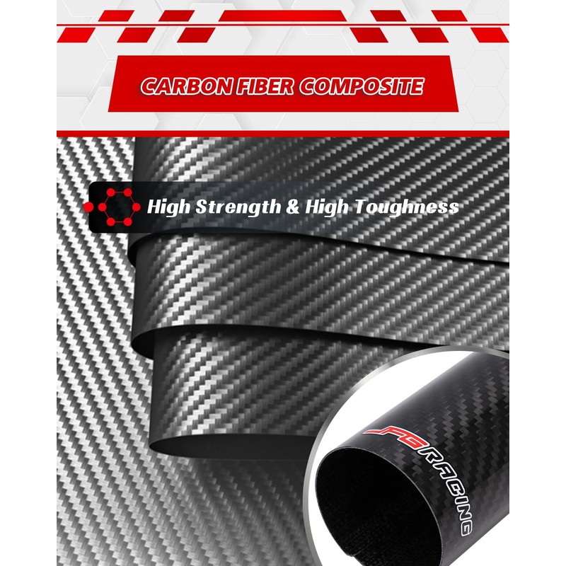 JFG RACING Motorcycle Carbon Fiber Fork Wrap Boots, 250mm, Front