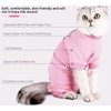 Generic Cat Recovery Suit, Four-Legged Surgical Onesie for Abdominal Wounds