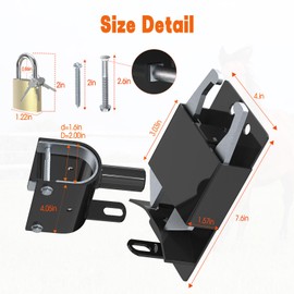 2 Way Farm Gate Latch Heavy Duty - Fence Gate Latch for Metal Gates with Padlock, Anti-Sag Two Way Livestock Fence Gate Latch Hardware for Horse Corrals, Ranches, Pastures, Pet Cages, Stables