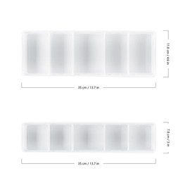 YiMiLiu Desk Drawer Organisers with 2-Size Plastic Makeup Drawer Organiser Storage, Cutlery Utensil Drawer Dividers Cupboard Fridge Organiser for Kitchen Bedroom Office (white)