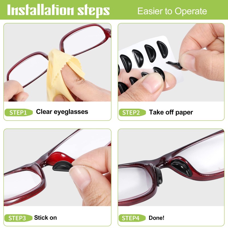 Eyeglass Nose Pads, Anti Slip Nose Pads for Glasses with