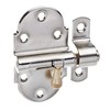 Alberts 128869 Grendelbolt, with Brass Button, Nickel-Plated, Plate 40 x
