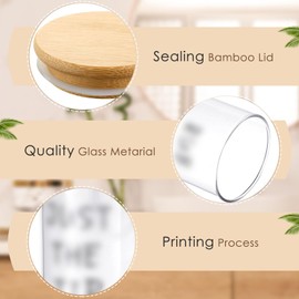 Tessco 6 Pcs Apothecary Jars Glass Jars with Lids for Bathroom Qtip Holder Glass Cotton Ball Holder for Home Bathroom Farmhouse Storage Containers Makeup Organizer Decoration