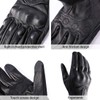 Harssidanzar Motorcycle Gloves for Men, Leather Touch Screen Riding Driving