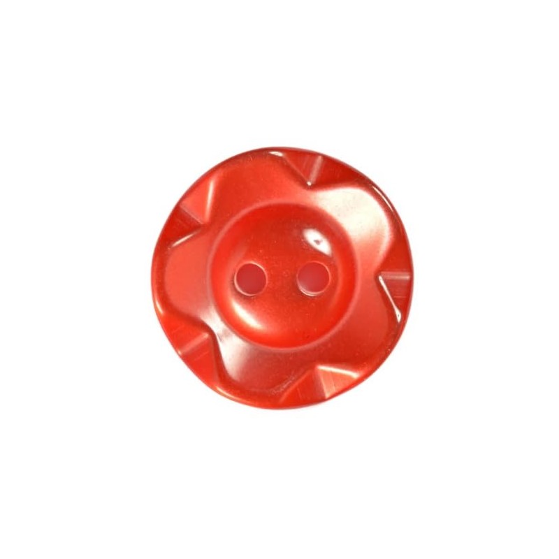 Fruit Gum Baby Buttons, 2 Hole Dished Polyester Buttons, Red