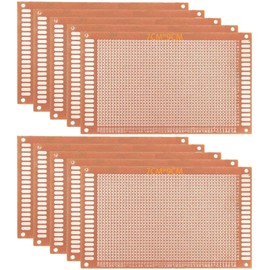 GTIWUNG 10Pcs Universal PCB Board, Single Side Prototyping Board, Prototype Board Kit, Universal Matrix Circuit Boards Perfboards for DIY Soldering and Electronic Project, 7cm x 9cm