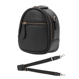 Divvia Camera Sling Bag Classic PU Leather, Shoulder Crossbody Cute Camera Case for Photographers Mini Small 1L Black