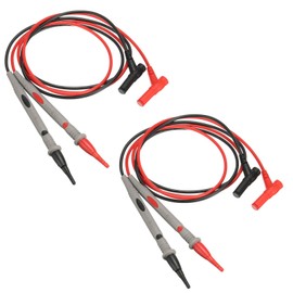 PATIKIL Multimeter Test Leads Set, 2 Set Banana Plug 1000V 20A Silicone Test Cable for Electrical Circuit Test Measurement, Black Red