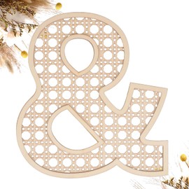 Wooden Rattan Letters 8 inch Wood Letters & for Wall Decor Crafts Boho Nursery Decor for Baby Shower Wedding Bedroom Name Signs Large Rustic Letter Home Decoration