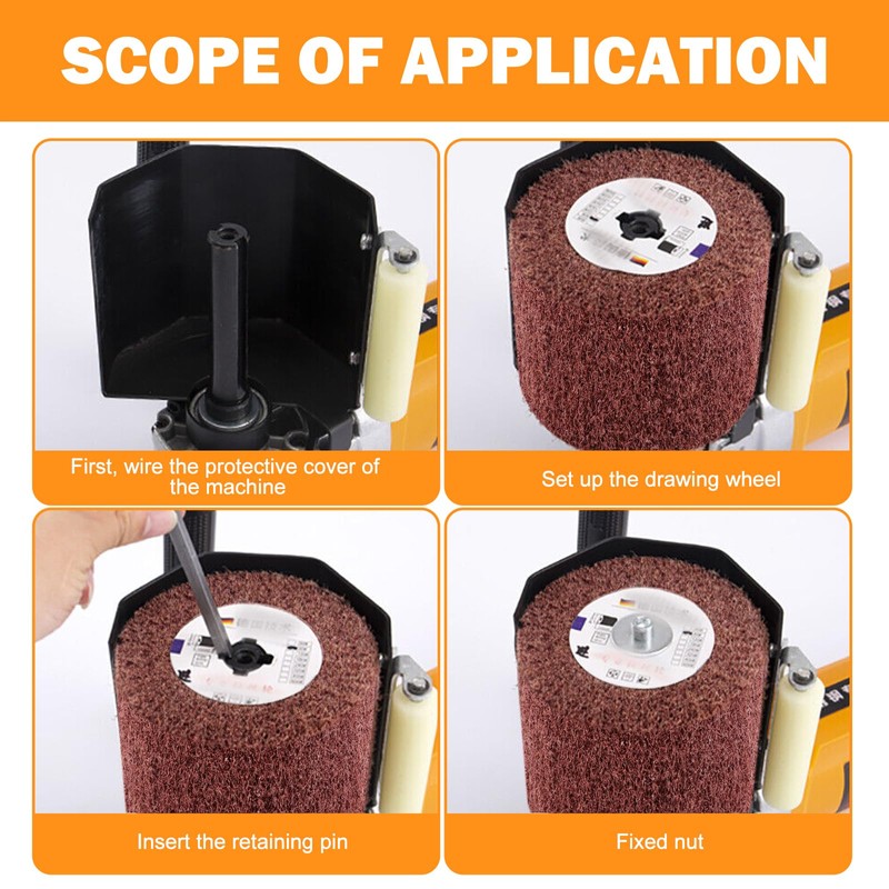 Nylon Brush: 80 Grit Sanding Brush Polishing Brush Sanding Roller
