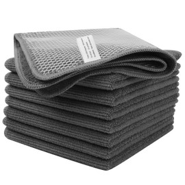 Vivote Microfibre Dish Towels with Poly Mesh Scouring Side for Cleaning Kitchen / Home / Bathroom, 30cm x 30cm