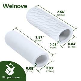 Welnove - Finger Protectors, Finger Caps, Finger Cots, Finger Gloves, Gel Anti-Slip Finger Covers for Arthritis, Blister Protection, Trigger Finger, Hand Eczema (Pack of 10)