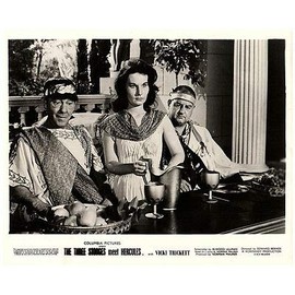 The Three Stooges Meet Hercules Original Lobby Card Stooges Vicki Trickett