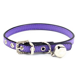 Cat Collar with Bell, Kitty Safety Collar, PU Leather, Pet Collar For Dogs, Cats, Puppies, Kittens, Width 0.4 inch (1.1 cm), Neck 8.3 - 10.6 inches (21 - 27 cm)