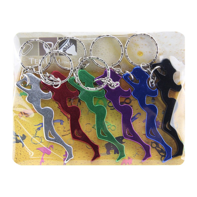 Swatom Girl Shape Aluminum Alloy Beer Bottle Opener Keychain Key