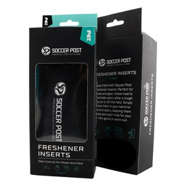Soccer Post Freshener Inserts - Odor Control for Shoes and Gear, 2 Pack
