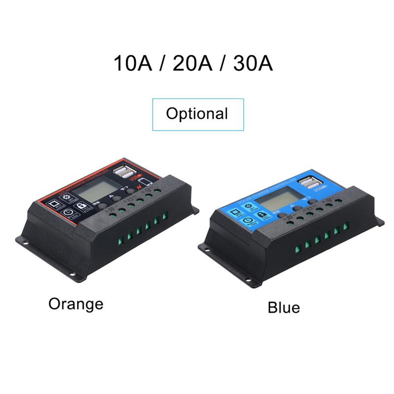 30A 12V / 24V Solar Charge Controller PWM Intelligent Regulator