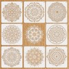 MWOOT STENCIL SET 8pcs, Large Mandala Templates for Painting, Reusable