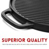 GGC Cast Iron Reversible Griddle, 12 inch Griddle Pan for