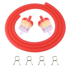 New Olym 0.19''x39.37'' (5mmx1m) Gas Fuel Filter Hose Tube Line for Chinese GY6 50cc 150cc 139QMB 157QMJ Tao Tao Scooter ATV Motorcycle Parts Red