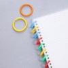Plastic Loose-Leaf Binder Ring, 50Pcs Red Round Book Ring Clips
