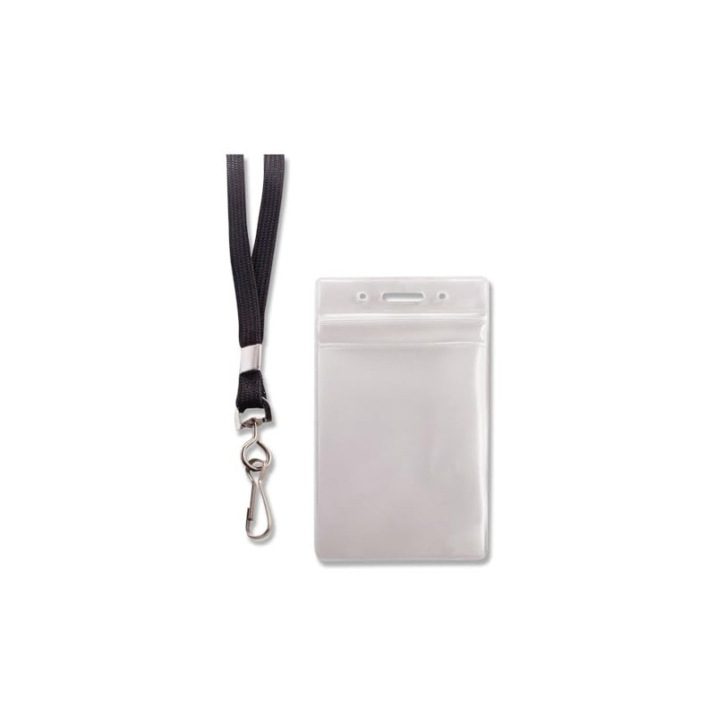 Advantus ID Holder/Lanyard Combo Pack - Vertical - Vinyl -