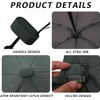 WULUN Compact Umbrella, 6 Ribs Umbrella, Stormproof, Small Pocket Umbrella,
