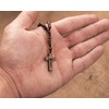 Intercession Small Pocket Size Wood Rosary - Made in Brazil