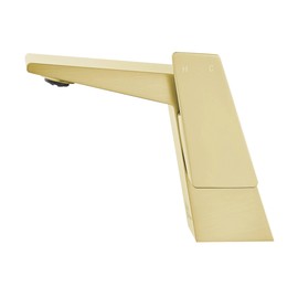 Carré Single Hole, Single-Handle, Bathroom Faucet in Brushed Gold
