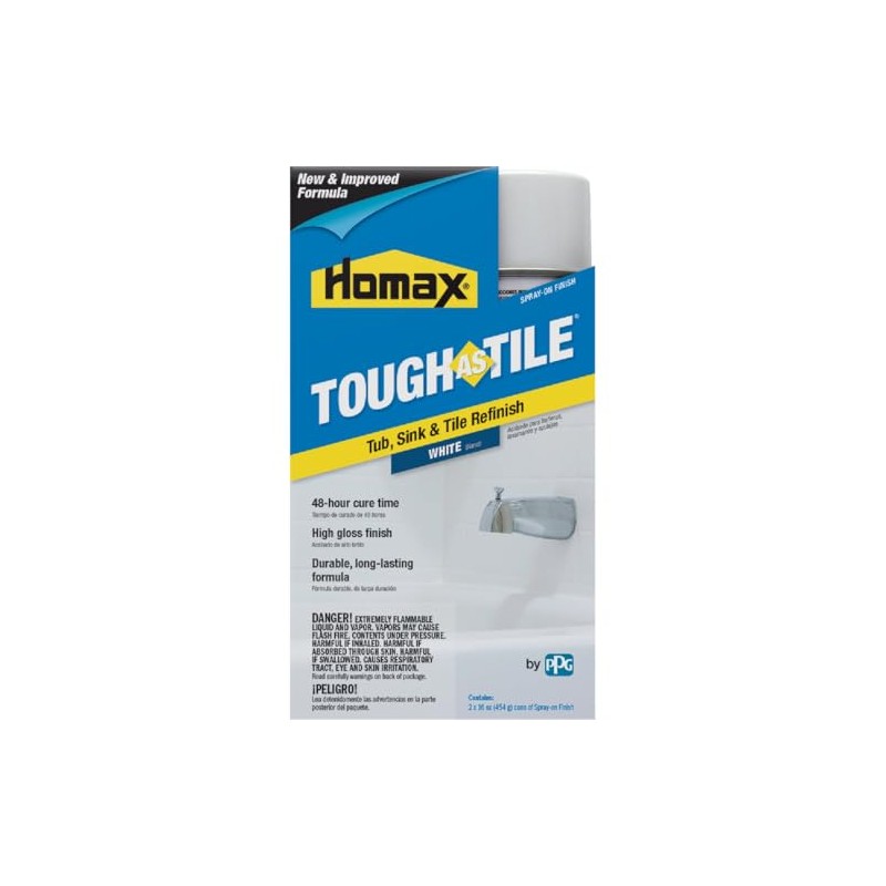 Homax Tough As Tile Gloss White Bathtub and Tile Refinishing