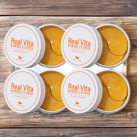 Pretty Dark Circles Wrinkles Around Eyes Real Vita Hydrogel Eye Patches 4 Pieces 60 Pieces / 프레티 다크서클 눈가 주름 리얼 비타 하이드로겔 아이패치 4개 60개입