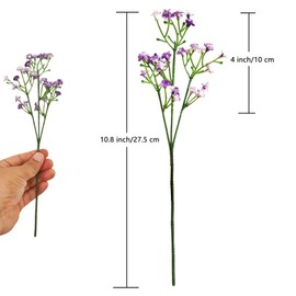 ABAJI Tiny Babys Breath Artificial Flowers Gypsophila Real Touch Flowers for Wedding Party Home Garden Decoration 12 inch in Length Small and Short