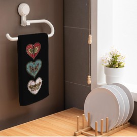 HIWX Vintage Butterfly Kitchen Towels, Whimsical Cottagecore Black Moth Decorative Kitchen Dish Tea Towels, Butterfly Hand Towel for Bathroom Decor, Gothic Cottagecore Bathroom Decor, 16x24 Inches