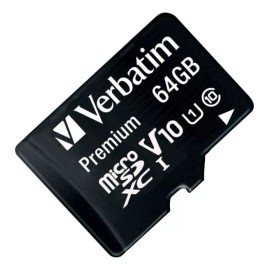 Verbatim Tarjeta de memoria Verbatim 44084  Premium con adaptador SD 64GB