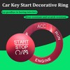 FALVFUN Car Push Start Button Cover, Aluminum Ignition Button Trim