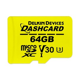 Delkin 64GB Micro SD Card UHS-I (U3/V30) microSDXC with Adapter | DASHCARD Ultra-High Speed Class 10 Micro SD Card for Dash Cam, Security Camera, GoPro, Wyze Camera, Digital Camera