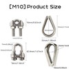 PDETVEO 8PCS 5/16" Wire Rope Clamps, M10 Wire Rope Cable