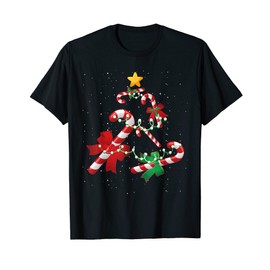 Merry Christmas Candy Canes Costume Matching Group Gift T-Shirt