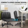 Prime Criss Cross Office Chair, Comfy Wide PU Leather Armless