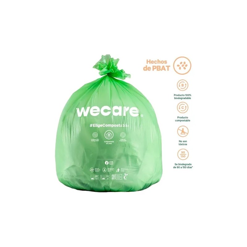 Bolsa P Basura Biodegradables We Care -70x90 Cm- 28 Piezas