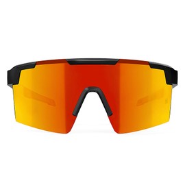 MAXJULI Z87 Sunglasses for Men Large Wide Fit Big Head TR90 Ultralight Driving Shades Trendy UV400 Protection Z8225 (Black/Red)