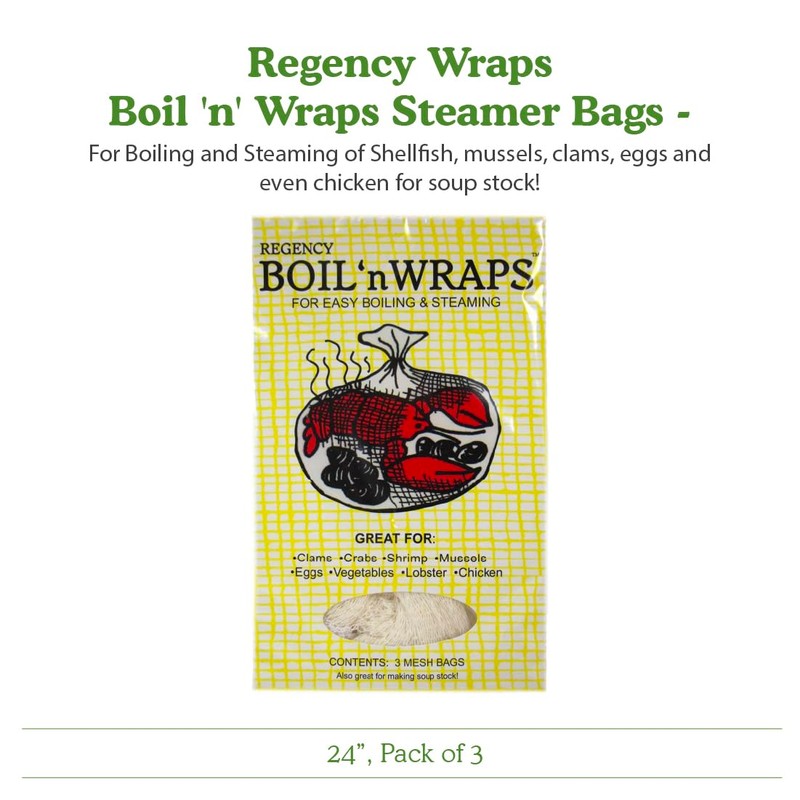 Regency Wraps Boil 'n' Wraps Steamer Bags for Safe and