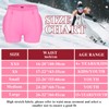 3D Protective Padded Shorts, Kids Zipper Tailbone Protector, Butt and