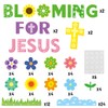 CY2SIDE 106pcs Blooming for Jesus Summer Flowers and Cross Cutouts