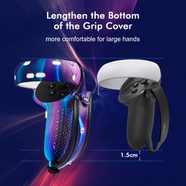 Accessories for Oculus Quest 2, VR Accessory Set for Meta Quest 2, Include Controller Grip Leather Cover, VR Shell Cover, Face Cover, Lens Cover and 10PCS Disposable Eye Cover