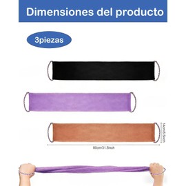 3 African Net Sponges, Bath and Shower Exfoliating Sponge, Deep Cleansing Body Scrubber, Durable Nylon Mesh Net, Three Colors Brown Purple Black, For Men and Women Skin Care Routine