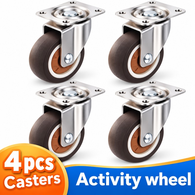 4-Pack Furniture Caster Wheels for Small Tables & Cabinets –