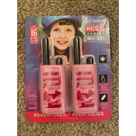 Cobra HE150 P Hero Series Adventurer 2 Ch. 16 Mile Range Pink Walkie Talkies